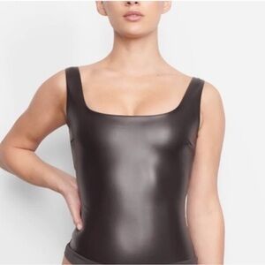 SKIMS Faux Leather Bodysuit